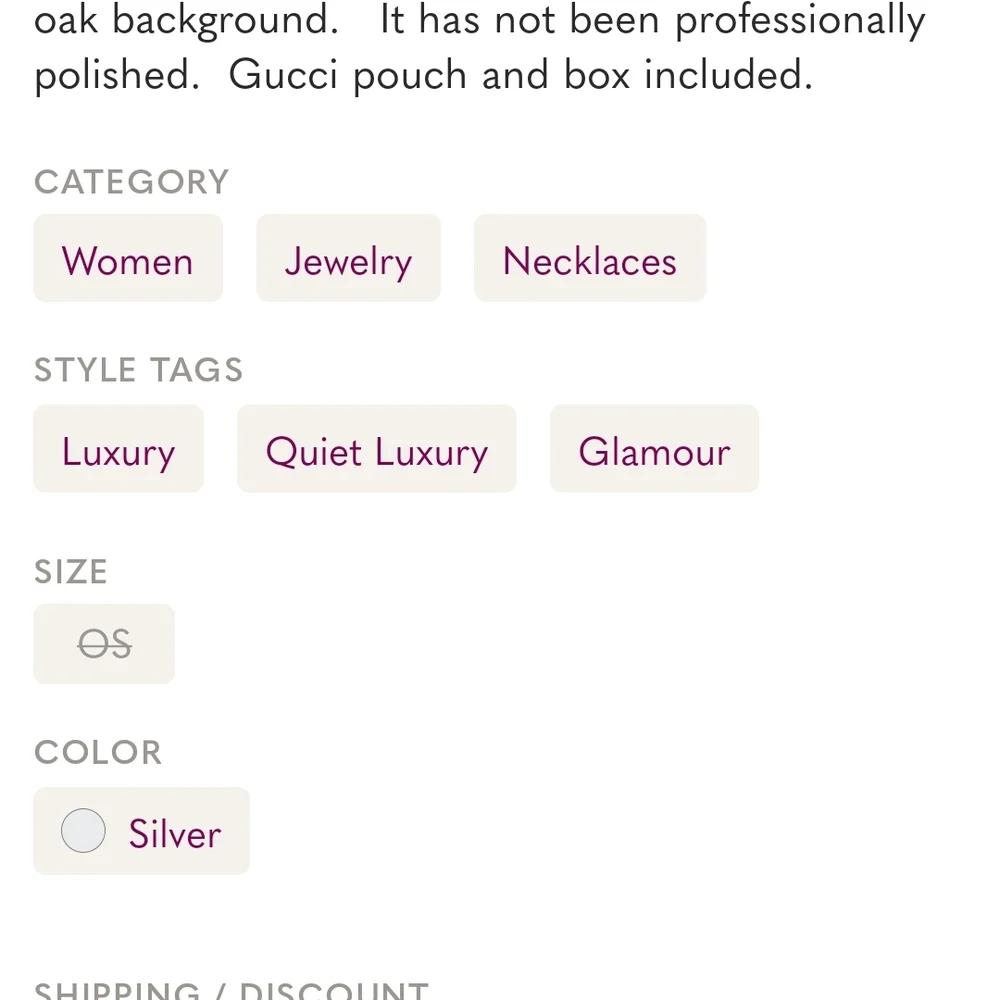 Gucci Silver Necklace - Picture 7 of 7